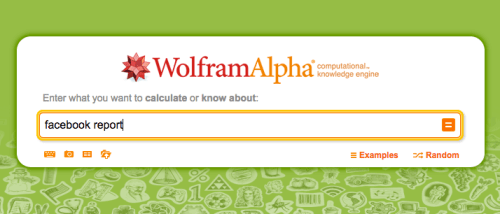 WolframAlphaFacebookReport