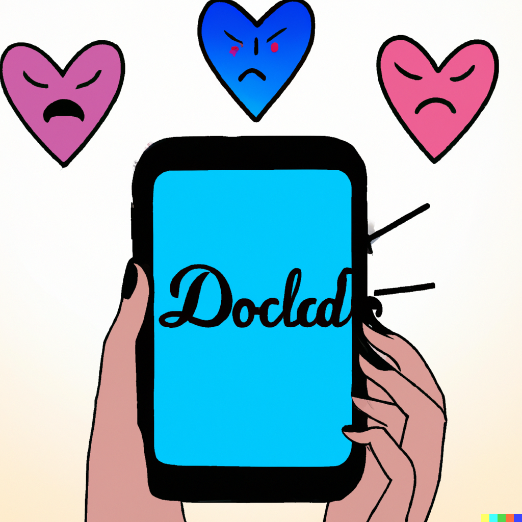 DALL·E 2022-10-30 22.53.51 - despechada, alocada, twitter, amor, odio