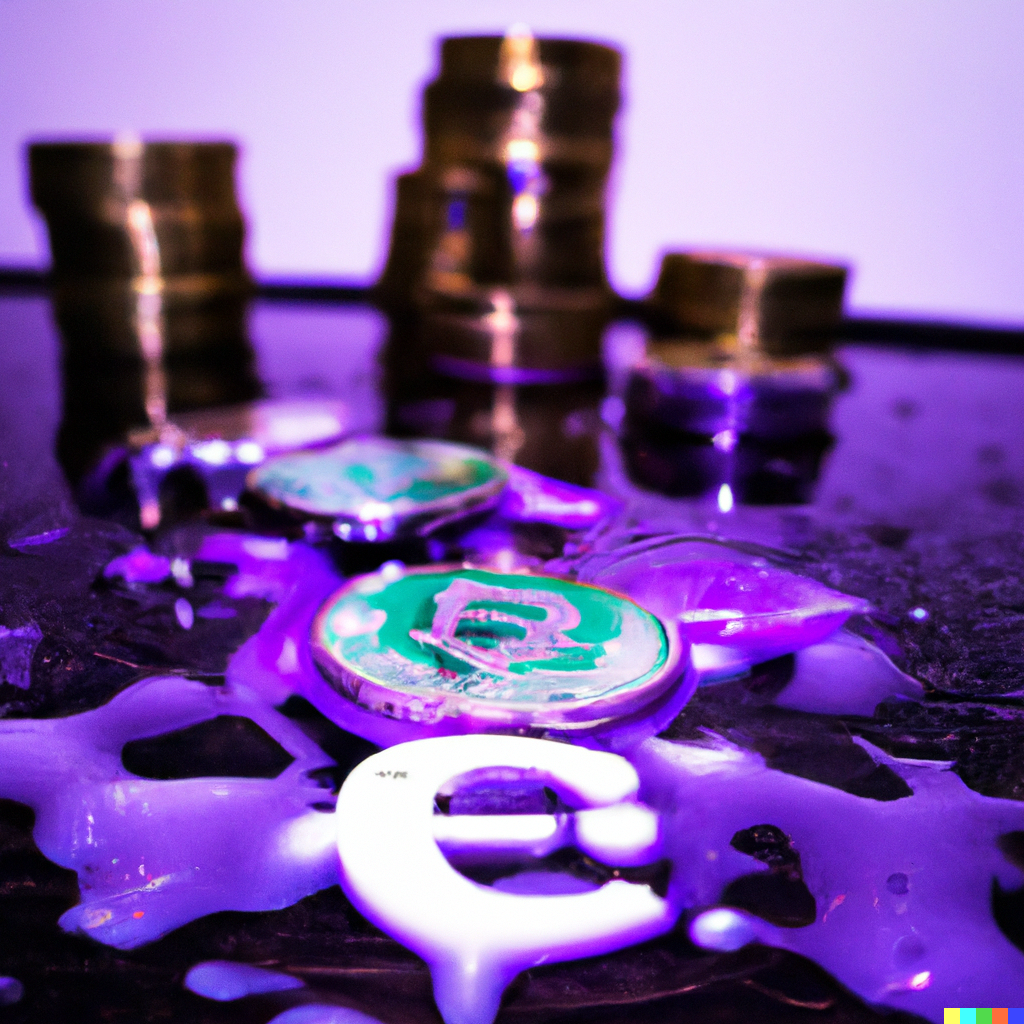 DALL·E 2022-12-04 10.22.10 - estilo de Arrate Enes sobre la caída de las criptomonedas