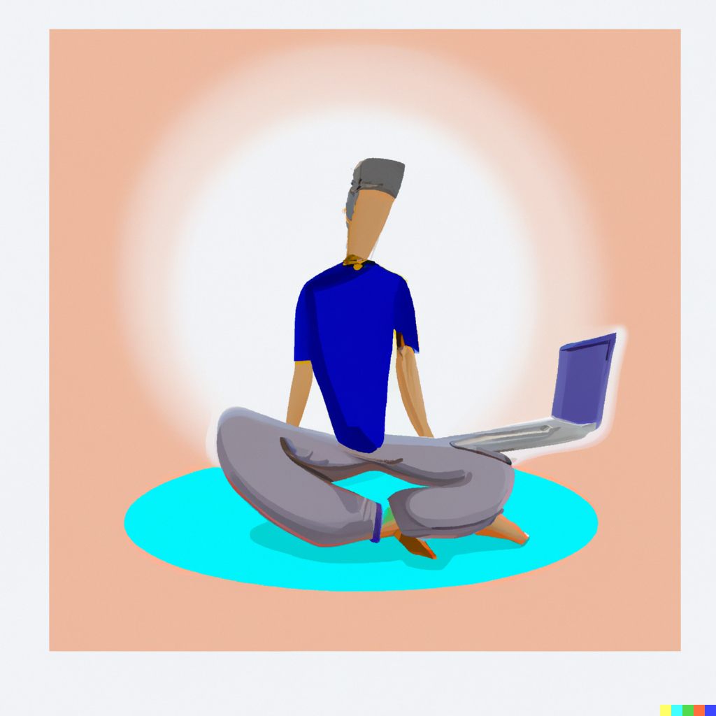 DALL·E 2022-12-28 10.55.20 - ejercicio sentado, sóleo, mundo online