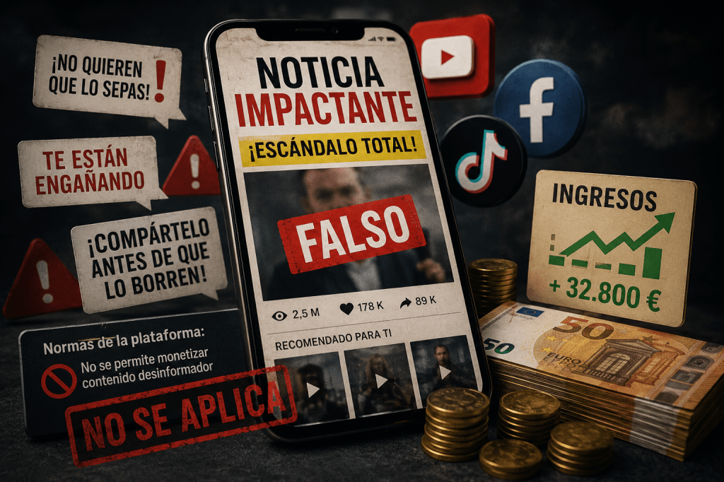 desinformación es una forma de ganar dinero